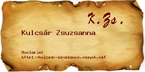 Kulcsár Zsuzsanna névjegykártya