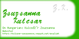 zsuzsanna kulcsar business card